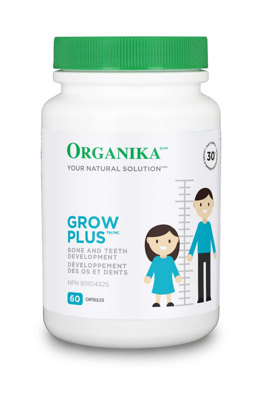 Organika Grow Plus - Aids in healthy bone development for children - 60vcaps