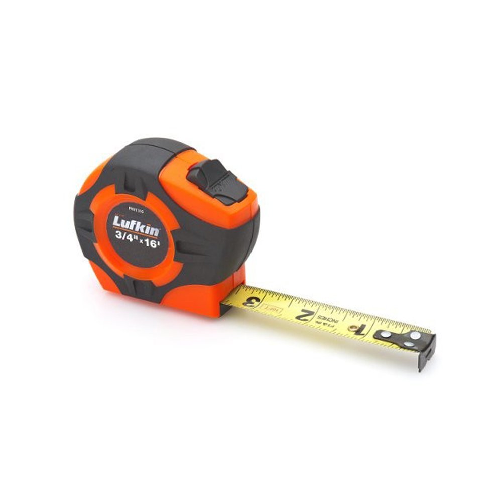 Crescent Lufkin 3/4" x 16' P1000 Series Hi-Viz® Orange Yellow Clad A2 Blade Power Return Tape Measure - PHV1316N