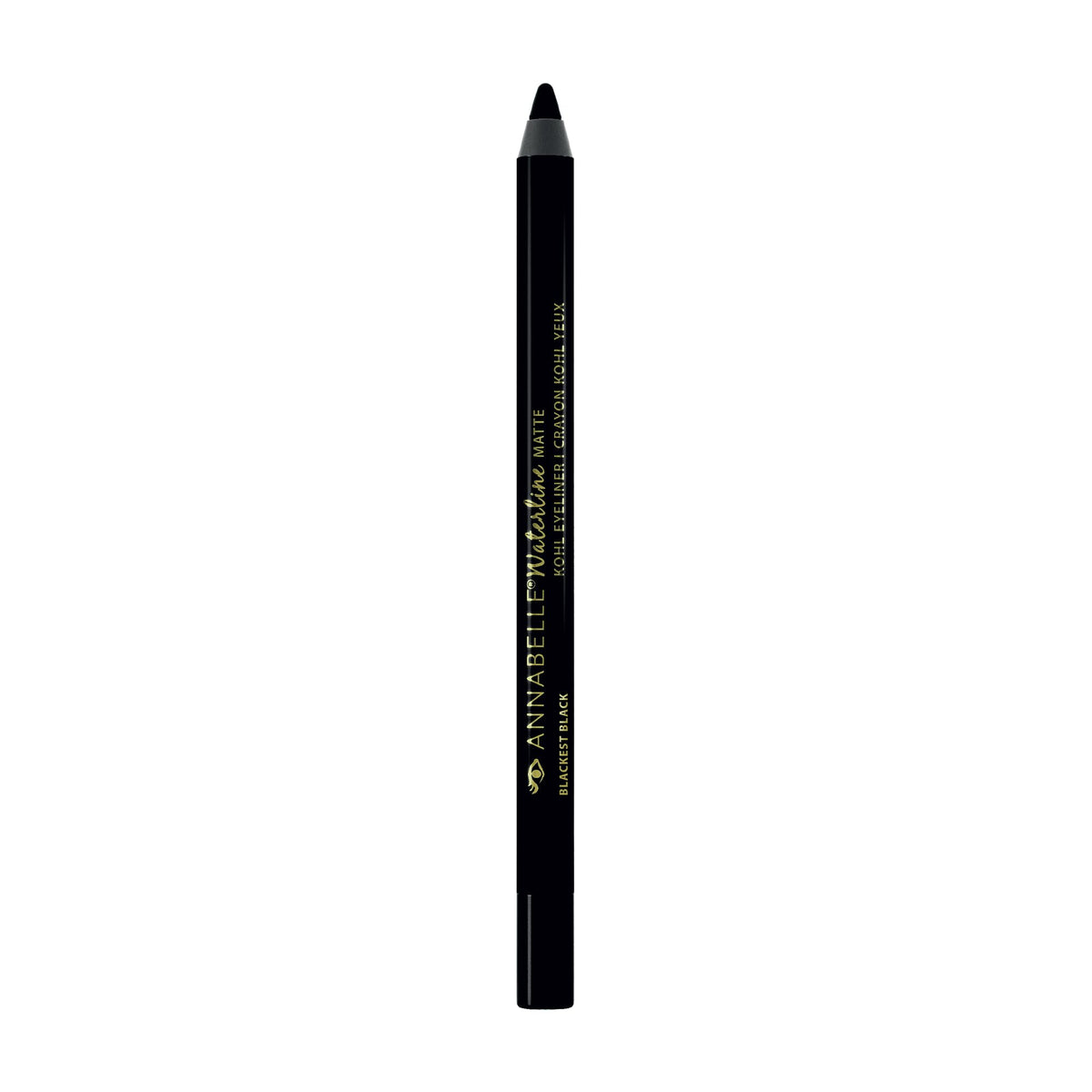 Annabelle Waterline Matte Kohl Eyeliner Pencil, Blackest Black, Intense Colours, Matte Finish, Easy-To-Apply, Long-Lasting 10h, Waterproof, Transferproof, Cruelty-Free, 1.2 g