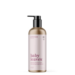 ATTITUDE Baby 2in1 Shampoo and Body Wash, EWG Verified, Dermatologically Tested, Vegan, Unscented, Refillable Aluminum Bottle, 473 mL