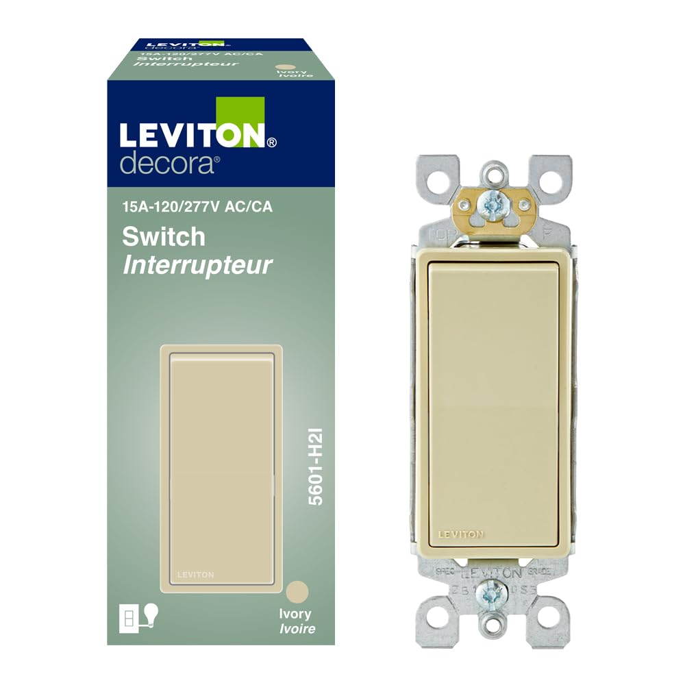 Decora Rocker Single-Pole 15 Amp Switch, Ivory