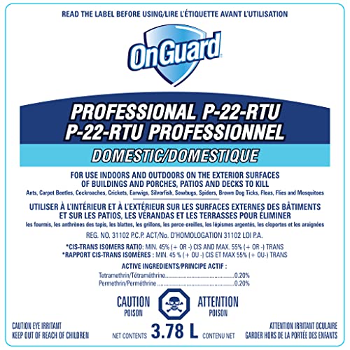 OnGuard Professional P-22-RTU , 3.78L Jug, Residual Spray Insect Killer