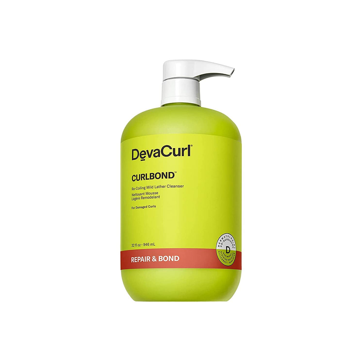 DevaCurl CurlBond Re-Coiling Mild Lather Sulfate Free Cleanser, Repair Damaged Hair, Anti Frizz For Up to 48 Hours, Split Ends Hair Treatment, Re Coils Broken Curly Bonds, Coconut Scent