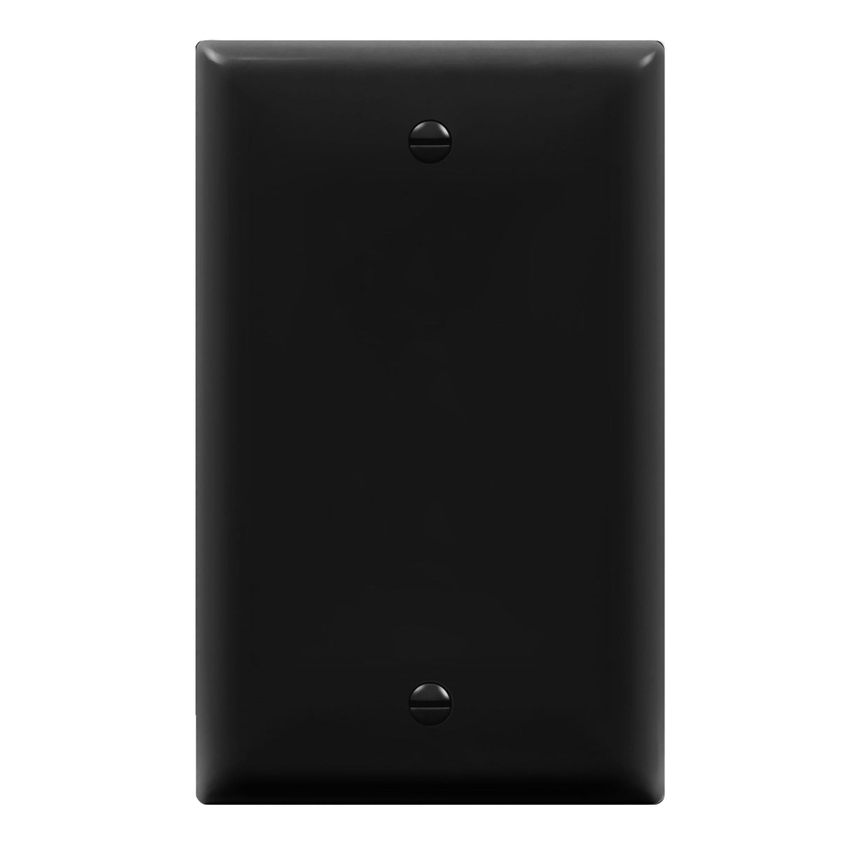 Enerlites 8801-BK Blank Cover Wall Plate, Standard Size 1-Gang, Unbreakable Polycarbonate Thermoplastic, Black