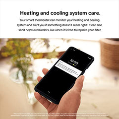 Google Nest Thermostat - Smart Thermostat for Home - Programmable WiFi Thermostat - Fog