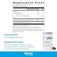 Klean ATHLETE Klean Collagen+C - Collagen Peptides with Vitamin C - for Joint & Connective Tissue Support - 12 Ounces - Natural Berry Flavor