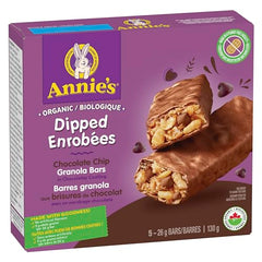 ANNIE'S Chocolate Chip Granola Bars, Organic, No Artificial Flavours, Whole Grains, Pack of 5 Granola Bars