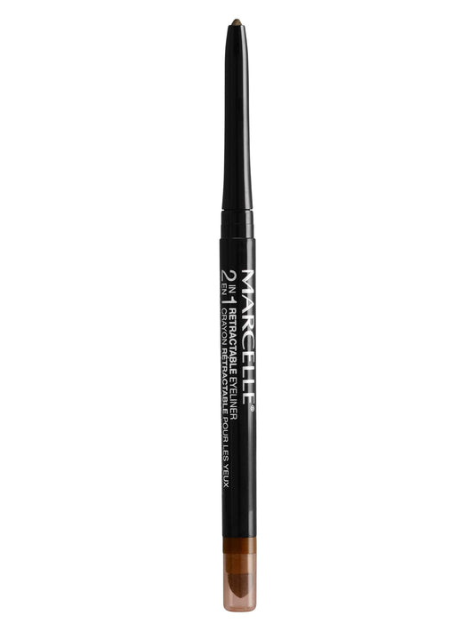 Marcelle 2-in-1 Retractable Eyeliner, Copper, Waterproof, Easy-To-Smudge, Smokey Eye, Long-Lasting 12h, Fragrance-Free, Hypoallergenic, Cruelty-Free, 0.31 g