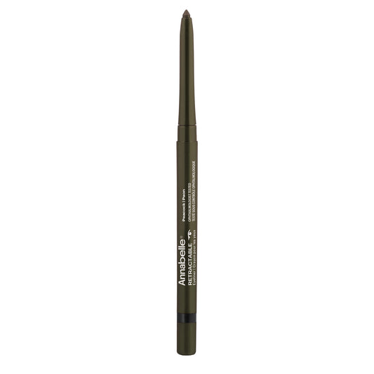 Annabelle Retractable Eyeliner, Peacock, Intense Colour, Rich Creamy Texture, Long-Lasting, Waterproof, Gluten-Free, Paraben-Free, Fragrance-Free, Cruelty-Free, 0.3 g