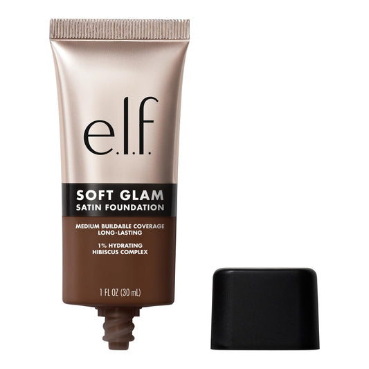 e.l.f. Soft Glam Foundation, Medium Coverage, Long-Lasting & Buildable Foundation For A Smooth, Satin Finish, Vegan & Cruelty-Free, 63 Rich Warm