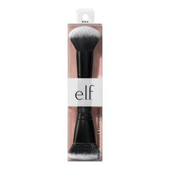 e.l.f. Liquid Bronzer & Contour Duo Brush, Silky Highly Pigmented Formula with Dual-ended Makeup Brush, Synthetic Bristles, 100% Vegan and Cruelty-Free