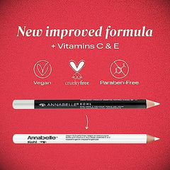 Annabelle Vegan Kohl Eyeliner, Satin Finish, 172 Curacao Sea, Intense Colour Payoff, Long-Lasting, Cruelty-Free, Paraben-Free, Silicone-Free, Fragrance-Free, Hypoallergenic, 1.14 g