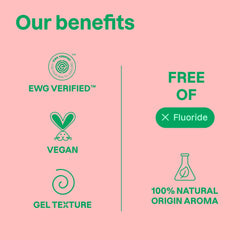 ATTITUDE Fluoride-Free Training Toothpaste for Baby and Child, EWG Verified, Plant and Mineral-Based Ingredients, Vegan and Cruelty-free Baby Products, Strawberry, 75 grams