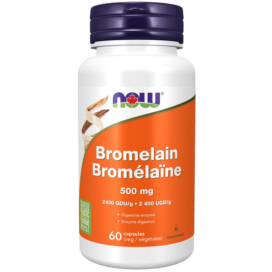 Now Foods Bromelain 500mg 2400 GDU/g 60vcap