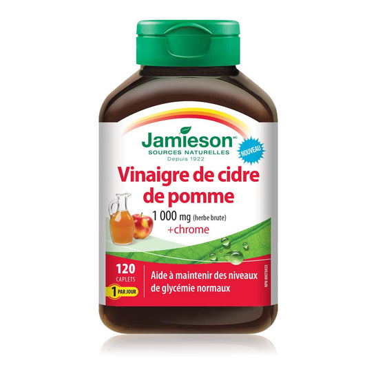 Jamieson Apple Cider Vinegar 1,000 mg Plus Chromium - Gluten-Free