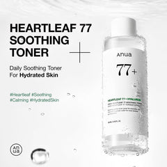 Anua Heartleaf 77% Soothing Toner I pH 5.5 Skin Trouble Care, Calming Skin, Refreshing, Purifying (250ml / 8.45 fl.oz.)