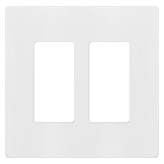 ENERLITES Screwless Decorator Wall Plates Child Safe Outlet Covers, Gloss Finish, Medium Size 2-Gang 4.88" H x 4.92” L, Unbreakable Polycarbonate Thermoplastic, SI8832M-W, White