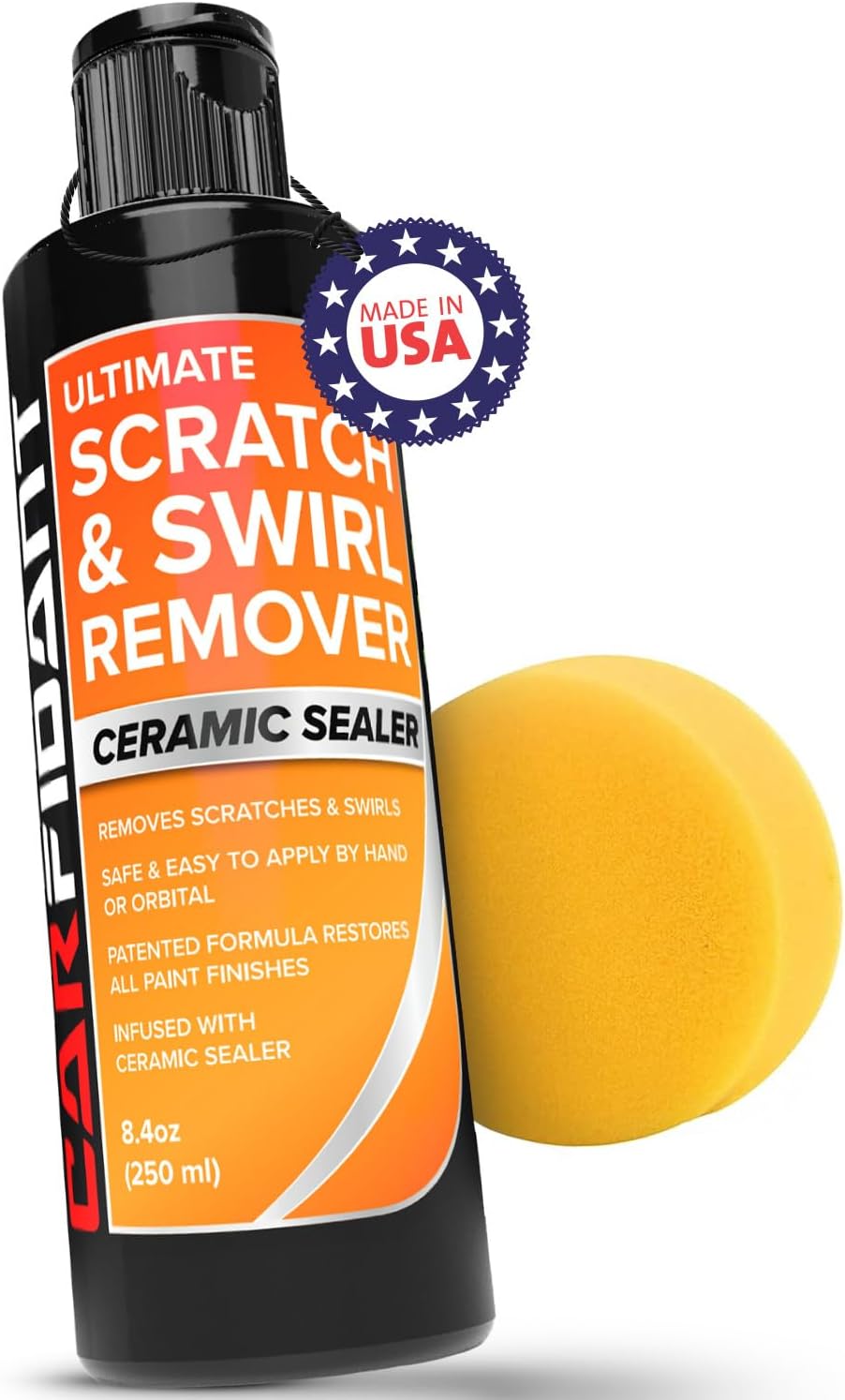 Carfidant Scratch and Swirl Remover - Car Scratch Remover for Paint Scratches - Rubbing Compound for Cars Kit with Buffer Pad