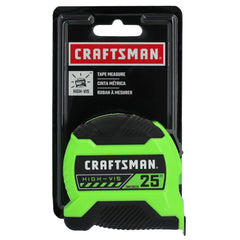 CRAFTSMAN Measuring Tape High Visibility 25 Ft Black and Green (CMHT38225LW)