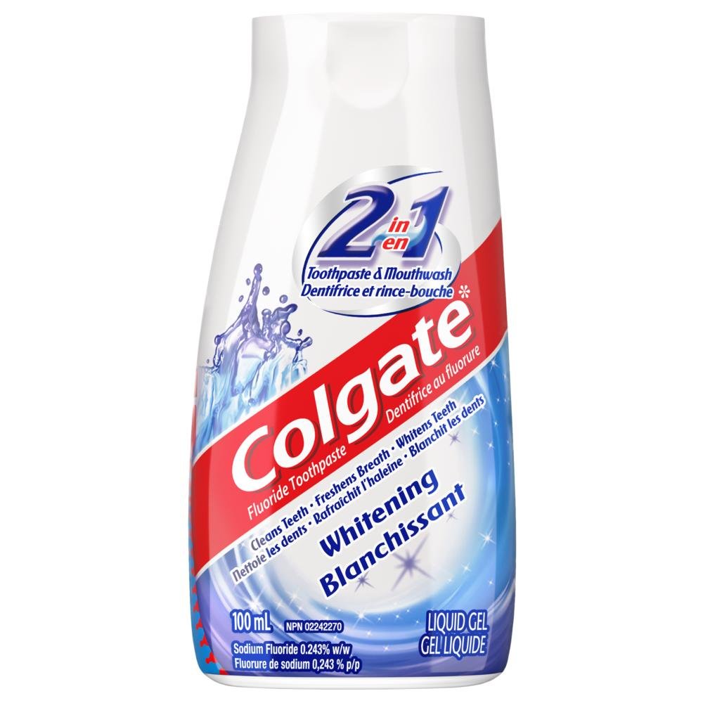 Colgate Liquid Gel 2-in-1 Whitening Toothpaste and Mouthwash, 100 mL