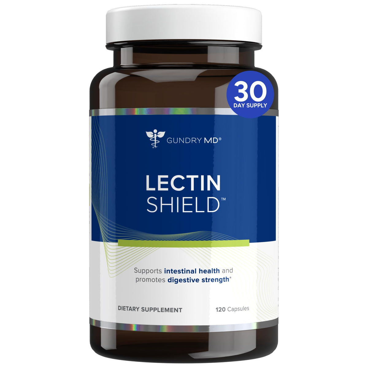 Gundry MD® Lectin Shield, Gut Health and Digestion Supplement, Helps Block Potentially Harmful Lectins, Supports Digestive Comfort, and Intestinal Health †*, 30 Day Supply