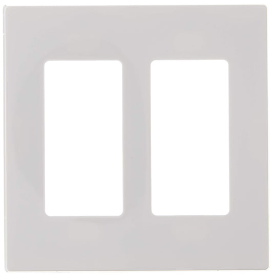 2-Gang Decora Screwless Wallplate, White