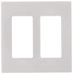 2-Gang Decora Screwless Wallplate, White