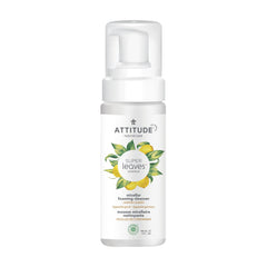 ATTITUDE Micellar Foaming Facial Cleanser, EWG Verified, Dermatologically Tested, Plant and Mineral-Based, Vegan, Lemon Leaves, 150 mL