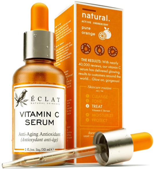 Vitamin C Face Serum - Dark Spot Serum, Vit C Serum with Hyaluronic Acid, Ferulic Acid, & Vit E - Anti Aging and Skin Brightening Serum, Pure Vitamin C Serum Skin Care 30 ml