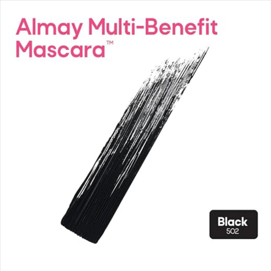 Almay Mascara, Volume, Length, Definition & Conditioning, Multi-Benefit Eye Makeup, Hypoallergenic and-Fragrance Free, 502 Black, 0.24 Fl Oz/ 7ml