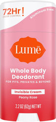 Lume Natural Deodorant - Underarms and Private Parts - Aluminum-Free, Baking Soda-Free, Hypoallergenic, and Safe For Sensitive Skin - 2.2 Ounce Stick