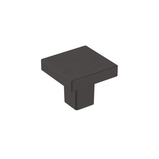 Amerock | Cabinet Knob | Matte Black | 1-3/16 inch (30 mm) Length | Monument | 1 Pack | Drawer Knob | Cabinet Hardware