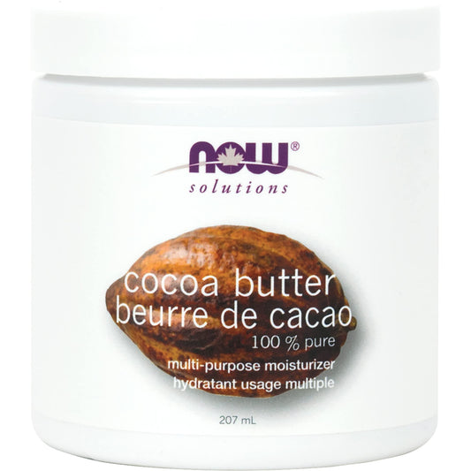 NOW Solutions, Cocoa Butter with Jojoba Oil, Multi-Purpose Moisturizer, 207mL