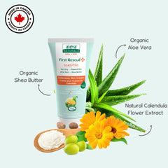 Aleva Naturals First Rescue Calendula Multipurpose Skin Cream - Skin Care to Moisturize Dry Skin, Natural, Vegan, Plant-Based, Hypoallergenic, for Face, Body, and Diaper Area - 50ml