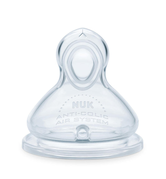 NUK Smooth Flow Nipples (2 pack) (0-6 month), Clear