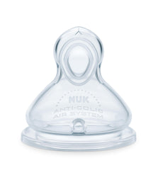 NUK Smooth Flow Nipples (2 pack) (0-6 month), Clear