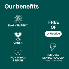 ATTITUDE Fluoride-Free Toothpaste, Plant- and Mineral-Based Ingredients, Vegan, Cruelty-Free and Sugar-Free, Fresh Breath, Peppermint, 120 grams