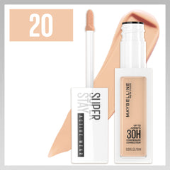 Maybelline New York Longwear Liquid Concealer, Up to 30HR Wear, Shade 20, 10 ml