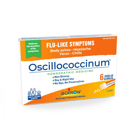 Boiron Oscillococcinum 6 Doses, Homeopathic Medicine for Flu-like Symptoms; Reduces the duration of flu-like symptoms such as body aches headaches fever and chills; Kosher