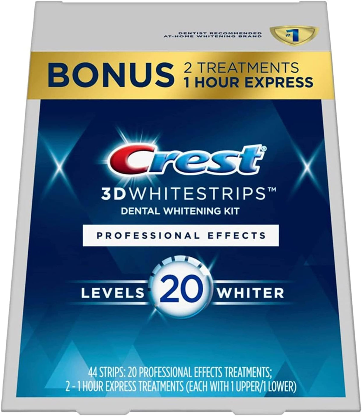 Crest 3D White Professional Effects Whitestrips Teeth Whitening Strips Kit