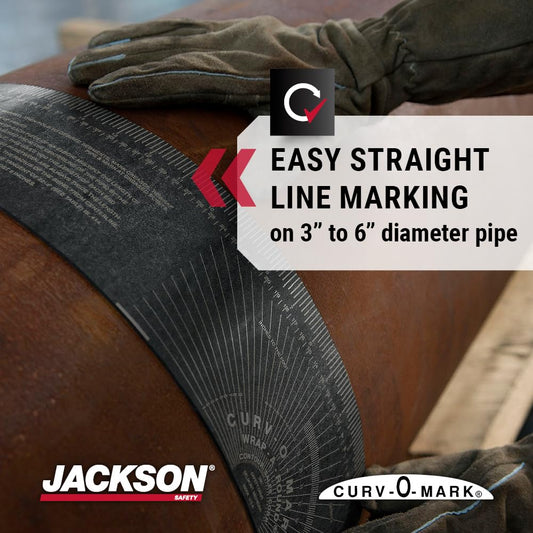 Jackson Safety Pipe Measuring Tool - Wrap-A-Round Tape Pipe Fitting Tool (Multiple Sizes and Heat Ratings)