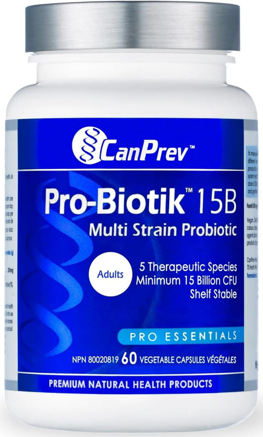 CanPrev Pro-Biotik 15B | 60 V-Caps I Helps Restore Natural Gut Flora