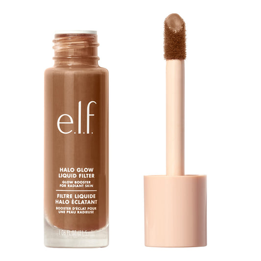 e.l.f. Halo Glow Liquid Filter, Complexion Booster For A Glowing, Soft-Focus Look, Infused With Hyaluronic Acid, Vegan & Cruelty-Free, 6 Tan/Deep