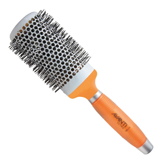 Avanti Ultra Ceramic Brush with Silicone Gel Handles and Nylon and Boar Bristles Round Brush for Blow Drying, 53mm diameter