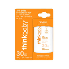 Thinkbaby SPF 30 Sunscreen Stick – Safe, Natural, Water Resistant Sun Cream for Babies, Kids & Adults – Mineral Sun Protection – Reef Friendly Travel Stick, 0.64oz