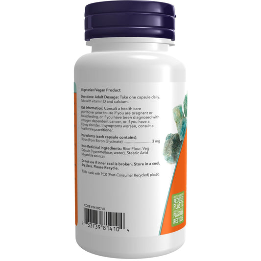 Now Foods Boron (Glycinate) 3mg 100vcap