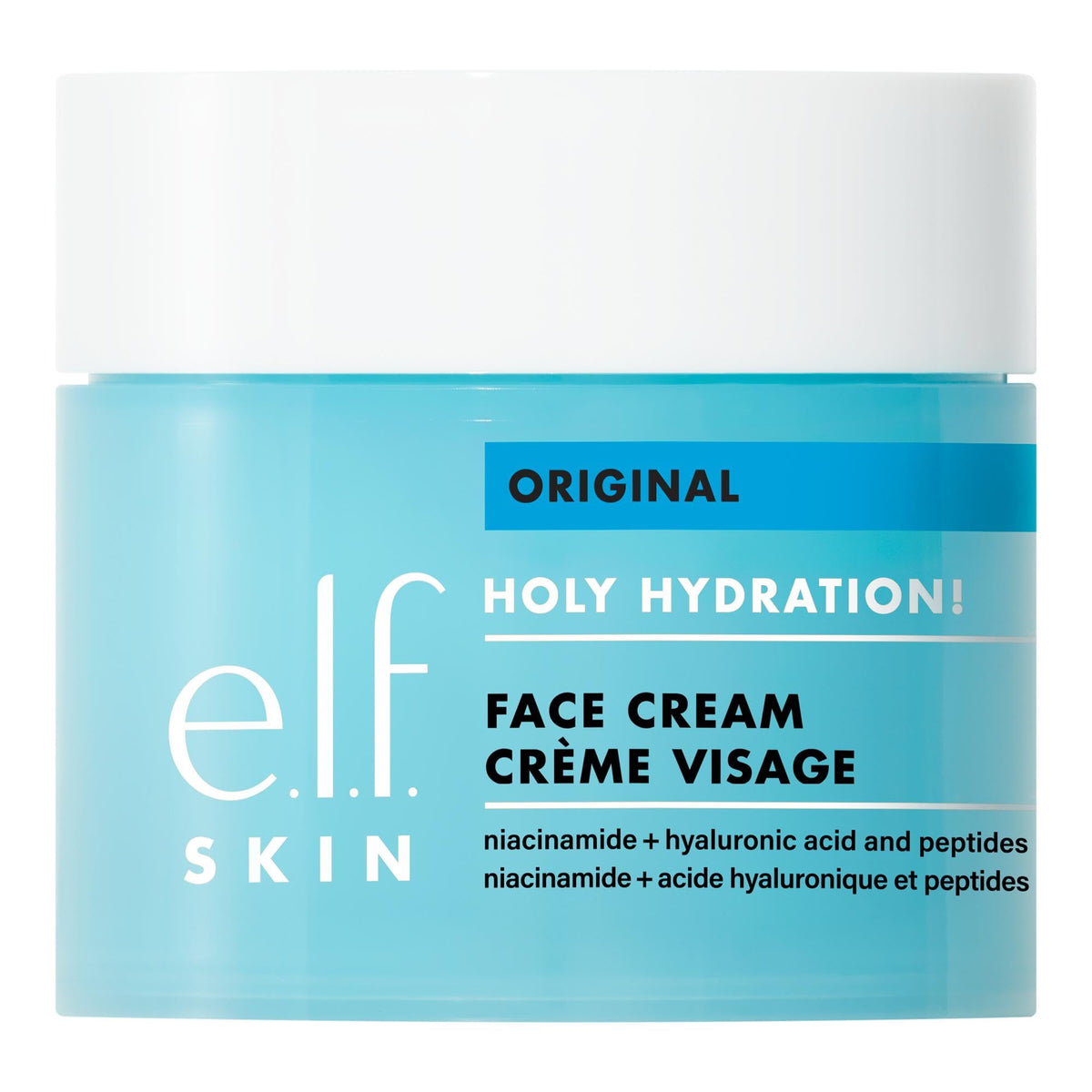 e.l.f. SKIN Holy Hydration! Face Cream, Moisturiser For Nourishing & Plumping Skin, Infused With Hyaluronic Acid, Vegan & Cruelty-free, 1.8 Oz