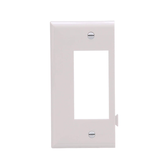 EATON Wiring STE26W Polycarbonate 1-Gang Decorator Sectional Mid Size Wall Plate, White