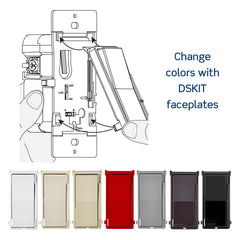 Decora Dimmer with Slide Bar and Rocker Switch, White