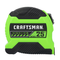 CRAFTSMAN Measuring Tape High Visibility 25 Ft Black and Green (CMHT38225LW)